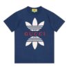 ADIDAS X GUCCI COTTON JERSEY T-SHIRT IN BLUE - GGS032