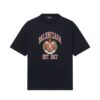 BALENCIAGA MEN'S COLLEGE T-SHIRT MEDIUM FIT IN BLACK - BAS010