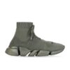 BALENCIAGA MEN'S SPEED 2.0 LACE-UP RECYCLED KNIT SNEAKER IN GREEN - BLA034