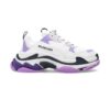BALENCIAGA TRIPLE S 1.0 SNEAKERS IN WHITE AND LILAC - BLA021