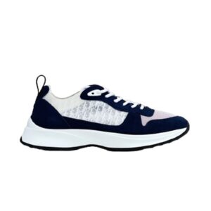 DIOR B25 RUNNER NAVY OBLIQUE SUEDE SNEAKER - DO063