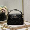DIOR CARO D-COSY BAG BLACK SUPPLE CANNAGE CALFSKIN - DOB087