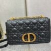 DIOR MEDIUM DIOR CARO BAG BLACK SUPPLE CANNAGE CALFSKIN - DOB106