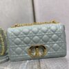 DIOR MEDIUM DIOR CARO BAG ETHEREAL GRAY SUPPLE CANNAGE CALFSKIN - DOB110