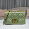 DIOR MEDIUM DIOR CARO BAG GREEN QUILTED MACROCANNAGE CALFSKIN - DOB064