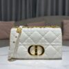 DIOR MEDIUM DIOR CARO BAG WHITE QUILTED MACROCANNAGE CALFSKIN - DOB062