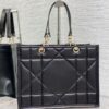 DIOR MEDIUM DIOR ESSENTIAL TOTE BAG BLACK ARCHICANNAGE CALFSKIN - DOB068