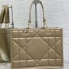 DIOR MEDIUM DIOR ESSENTIAL TOTE BAG BROWN ARCHICANNAGE CALFSKIN - DOB070