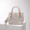 DIOR MEDIUM LADY D-LITE WHITE BAG - DOB010