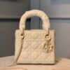 DIOR MINI LADY DIOR BAG LATTE ULTRAMATTE CANNAGE CALFSKIN - DOB040