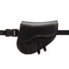 DIOR MINI SADDLE BAG BLACK CD DIAMOND CANVAS AND SMOOTH CALFSKIN - DIO007
