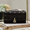 DIOR MISS DIOR MINI BAG BLACK CANNAGE LAMBSKIN - DOB053