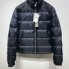 DIOR OBLIQUE DOWN JACKET NAVY BLUE TECHNICAL JACQUARD - DRC003