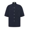 DIOR SHORT-SLEEVED OVERSHIRT NAVY BLUE AND BLACK DIOR OBLIQUE KASURI COTTON DENIM - DOT014