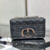 DIOR SMALL DIOR CARO BAG BLACK SUPPLE CANNAGE CALFSKIN - DOB117