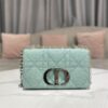 DIOR SMALL DIOR CARO BAG BLUE SUPPLE CANNAGE CALFSKIN - DOB074