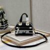 DIOR VIBE ZIP BOWLING MICRO BAG BLACK CALFSKIN - DOB095