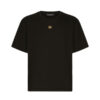 DOLCE &GABBANA COTTON T-SHIRT WITH METALLIC DG LOGO - DT015