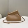 FENDI FIRST SMALL BROWN LEATHER BAG - F052