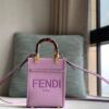 FENDI MINI SUNSHINE SHOPPER LILAC LEATHER MINI BAG - F014