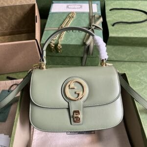 GUCCI BLONDIE TOP HANDLE LIGHT GREEN BAG - GB08