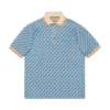 GUCCI GEOMETRIC G COTTON PIQUET POLO SHIRT - GGS043