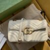 GUCCI GG MARMONT SMALL SHOULDER BAG IN WHITE LEATHER - GB59