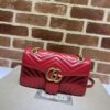 GUCCI GG MARMONT SMALL SHOULDER BAG RED LEATHER - GB62