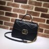 GUCCI GG MARMONT SMALL TOP HANDLE BAG IN BLACK LEATHER - GB50