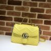 GUCCI GG MARMONT SMALL TOP HANDLE BAG IN YELOW LEATHER - GB53