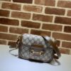 GUCCI HORSEBIT 1955 MINI BAG IN BEIGE AND EBONY GG SUPREME CANVAS - GB01