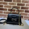 GUCCI HORSEBIT 1955 MINI BAG WITH BLACK LEATHER - GB21