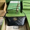 GUCCI MARMONT SHOULDER BAG IN BLACK LEATHER - GB13