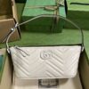 GUCCI MARMONT SHOULDER BAG IN WHITE LEATHER - GB15