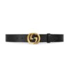 GUCCI MEN'S INTERLOCKING GG REVERSIBLE LEATHER BELT - GB020