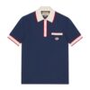 GUCCI POLO GG LOGO PATCH NAVY - GGS027