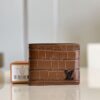 LOUIS VUITTON ALLIGATOR LEATHER MULTIPLE WALLET IN BROWN - WLV030