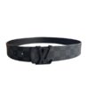 LOUIS VUITTON BELT INITIALES DAMIER GRAPHITE BLACK GREY - LBE019