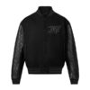 LOUIS VUITTON EMBOSSED LEATHER AND WOOL BLOUSON - LVC029