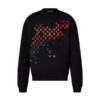 LOUIS VUITTON EMBROIDERED COTTON SWEATSHIRT BLACK - LH066
