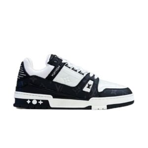 LOUIS VUITTON TRAINER WHITE BLACK WHITE - LVS018