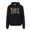 OFF-WHITE ARROW CARAVAGGIO MERCY SKATE HOODIE BLACK YELLOW MULTI - OS016
