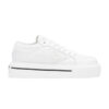 PRADA MACRO RE-NYLON AND BRUSHED LEATHER SNEAKERS - PRS057
