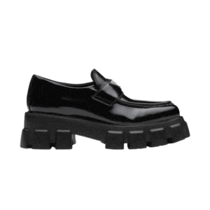 PRADA MONOLITH BRUSHED LEATHER LOAFERS - PRS034