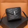 YSL JUNE QUILTED LEATHER CROSSBODY BLACK BAG - YB045