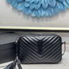YSL LOU CAMERA BLACK BAG IN QUILTED LEATHER - YB051