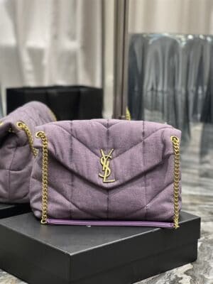 YSL MEDIUM PUFFER PURPLE BAG - YB058