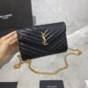 YSL MONOGRAMME CHAIN WALLET BAG BLACK - YB040