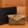 YSL PUFFER TOY BROWN BAG IN QUILTED LAMBSKIN - YB056