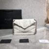 YSL SMALL PUFFER IN QUILTED NAPPA WHITE LEATHER - YB069